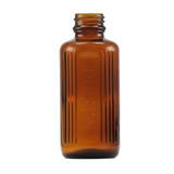 100mL Amber Glass Poison Bottle (10 pack) - with RED cap