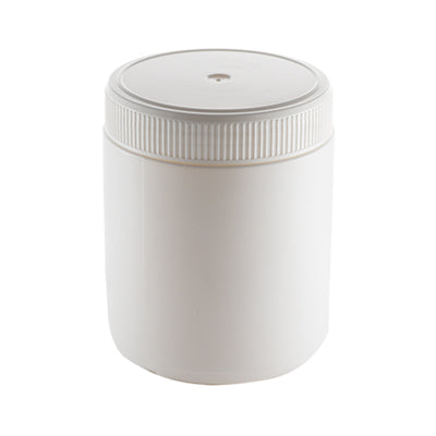 500gm White Plastic Cosmetic Jar (10 pack) - with screw cap