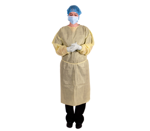 ISOLATION GOWN DISP L/S CUFF YELLOW (29-381)CTN/50