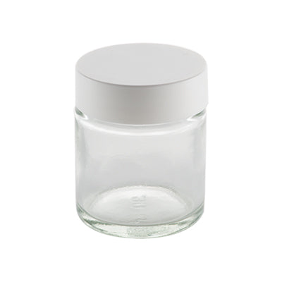 30mL Clear Glass Jar (10 Pack) - with screw cap