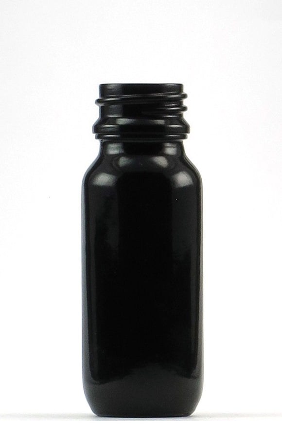 30mL Black Glass Bottle - with cap (10 pack)