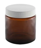 120mL Amber Glass Cream Jar (10 pack) - with screw cap