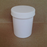 110g White Plastic Ointment Jar (120 pack) - with screw cap