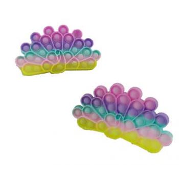 Pop It Fidget Toy Pastel Rainbow Peacock (RRP $9.99)