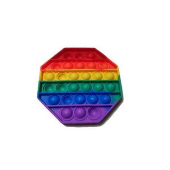 Pop It Fidget Toy Rainbow Octagon (RRP $9.99)